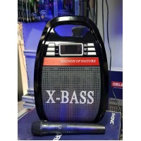  Автономная акустика на АКБ с микрофоном и USB X-BASS