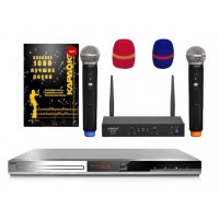 Комплект Караоке BBK DVP036S HOME с оценкой исполнения 2 радиомикрофона +1000 песен